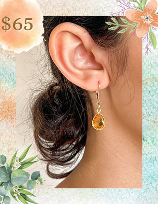 Womens Sage & Citrine Perfume by Sage Machado - Elegant Gold Earrings - The Sage Lifestyle