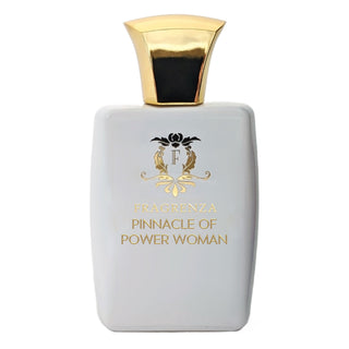 Pinnacle of Power Woman Fragrenza for Women - Elegant Floral Perfume Bottle on White Background