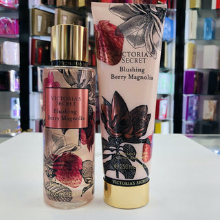 Blushing Berry Magnolia Victorias Secret Women Perfume - Exquisite fragrance bottle with floral notes on white background