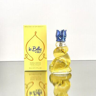 Les Belles de Ricci Delice dEpices Nina Ricci for women perfume - Elegant fragrance bottle on white background