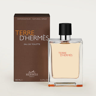 Terre DHermes Eau de Toilette for Women and Men by Hermès - Fragrance Bottle on White Background