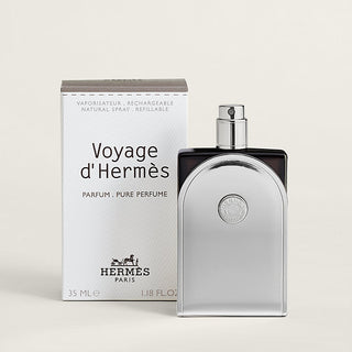 Voyage dHermes Parfum Hermès for women and men - Elegant unisex fragrance bottle with logo - Hermès perfume image