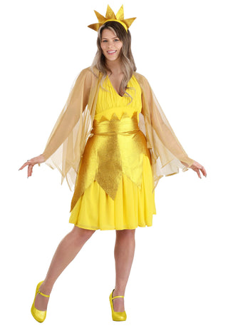 Womens Halloween Sun Goddess Costume with Perfume Bottle - Halloween Sun Fragrance for Women